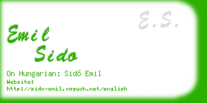 emil sido business card